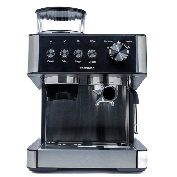 Tornado TCM-5431-GS Semi-Automatische Espressomachine 20 Bar met Geintegreerde Bonenmolen 2,3L