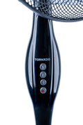 Tornado Statiefventilator 16 inch TSF-16W - 4 bladen, 3 snelheden, 60W (zwart)