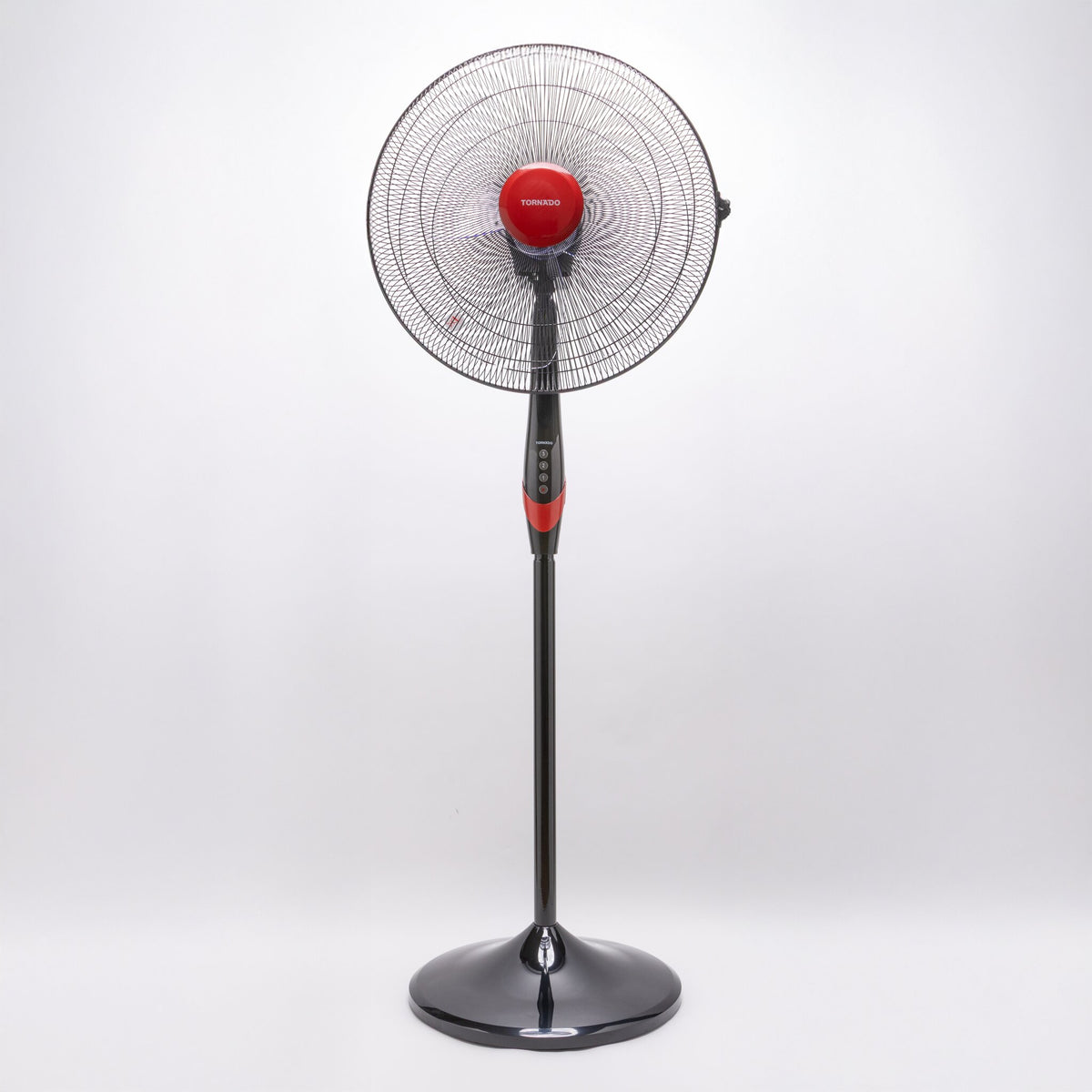 Tornado TSF-18XW Statiefventilator 18 inch - 4 Bladen, 3 Snelheden, 75W, Zwart/Rood