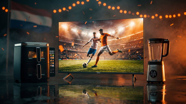 Het WK Snackpakket — 55" 4K Smart TV + Airfryer + Gratis Blender